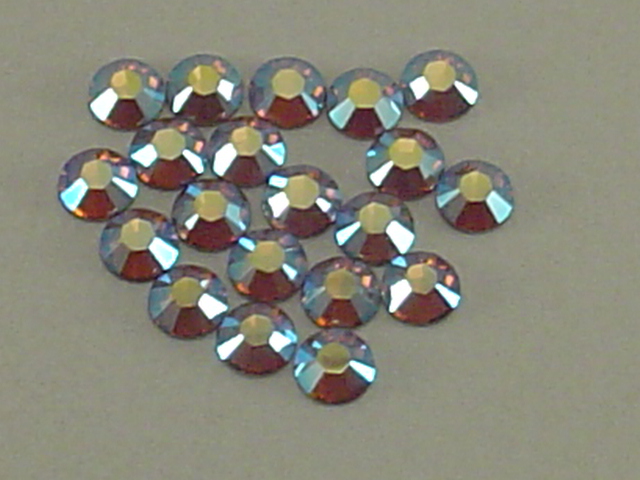 12 pcs. 40ss LIGHT COLORADO TOPAZ AB FLATBACK European Rhinestones